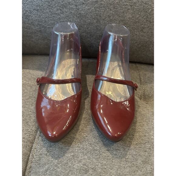 Predictions Shoes - Predictions Red Shiny Mary Jane Shoes size 7